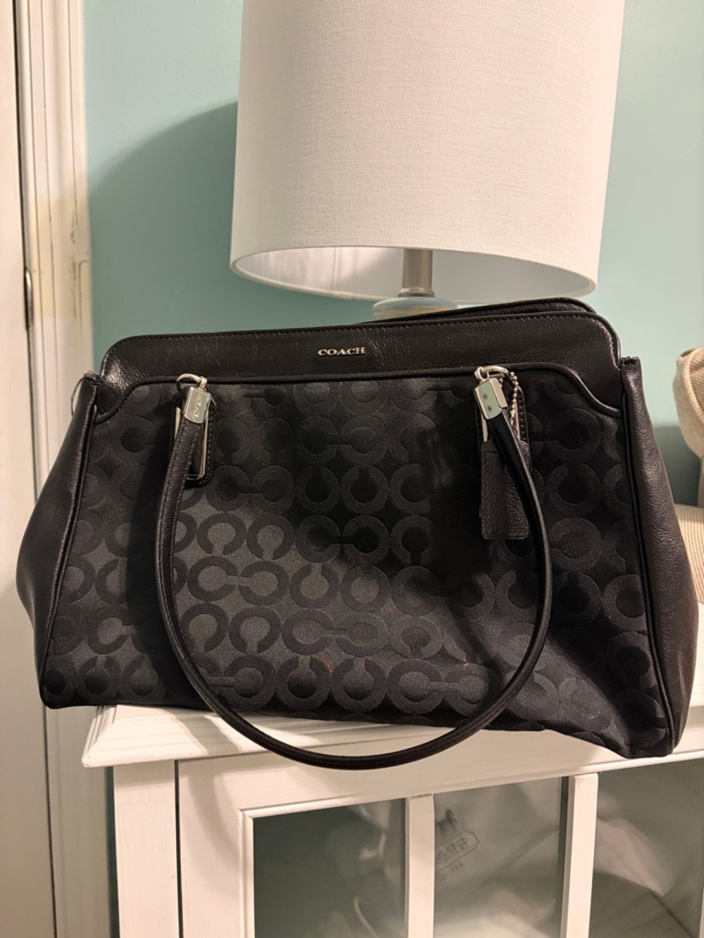 Coach Black Signature Shoulder Bag
